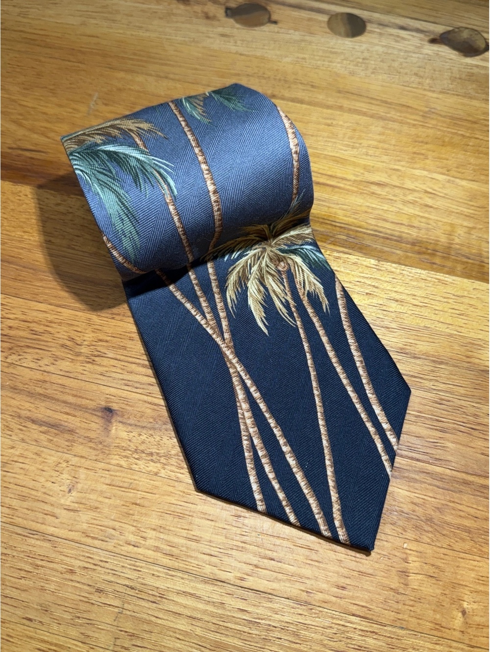 Tommy Bahama 100% Silk Handmade Palm Tree Print Men's Tie tropic beach island